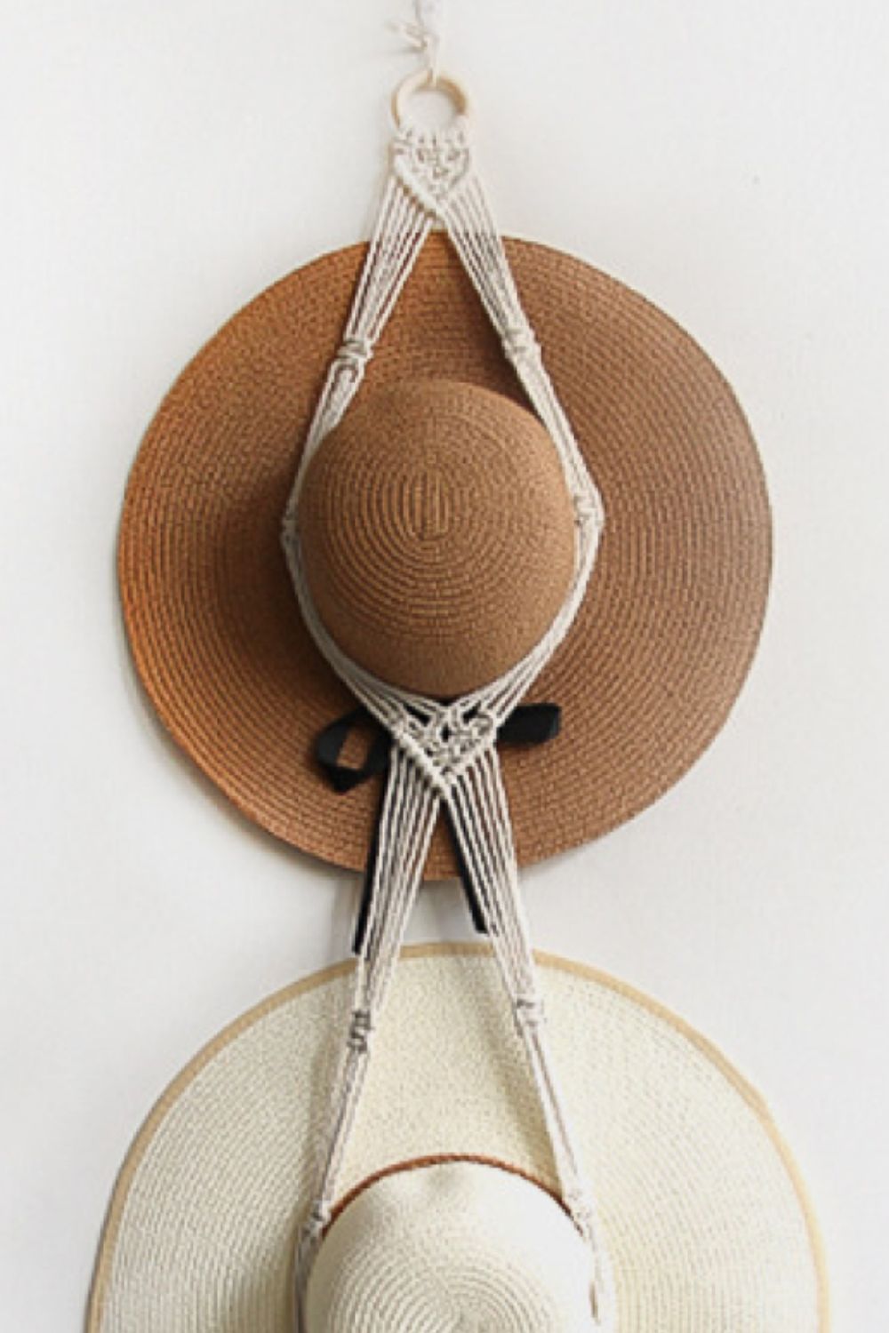 Handmade Macrame Double Hat Hanger