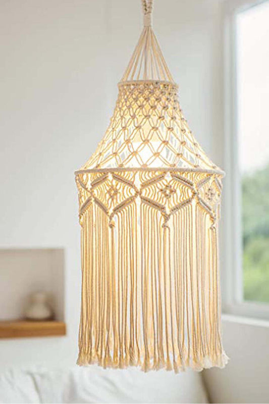 Handmade Macrame Hanging Lampshade