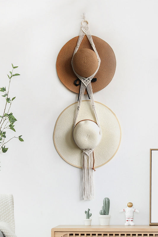 Handmade Macrame Double Hat Hanger
