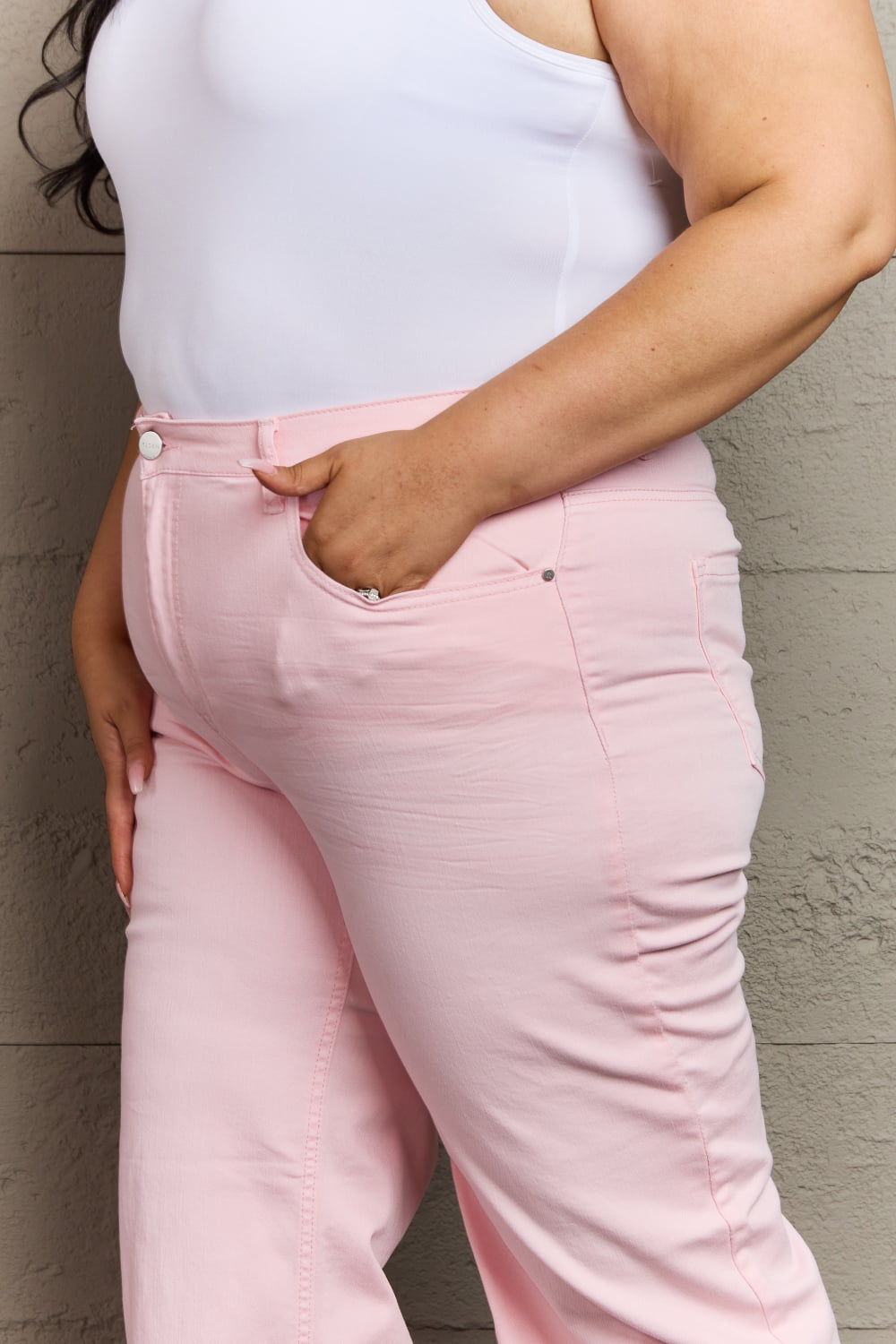 Krissy Barbie Powder Pink Wide Leg Jeans