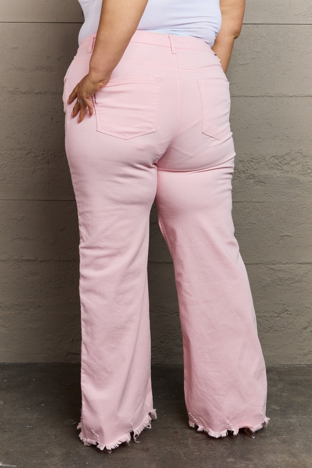 Krissy Barbie Powder Pink Wide Leg Jeans